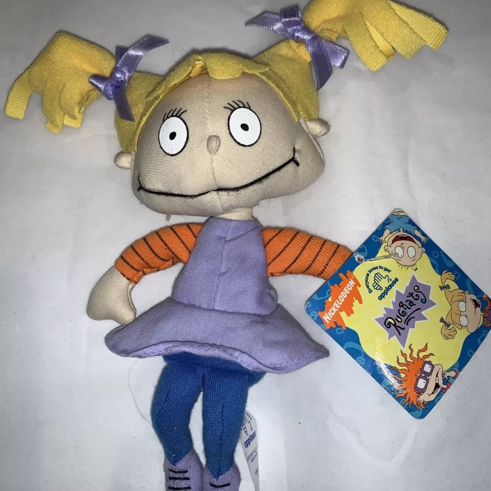 Rugrats Angelica Nickelodeon 7” Beanbag Plush Doll Vintage 1997 With Tags
